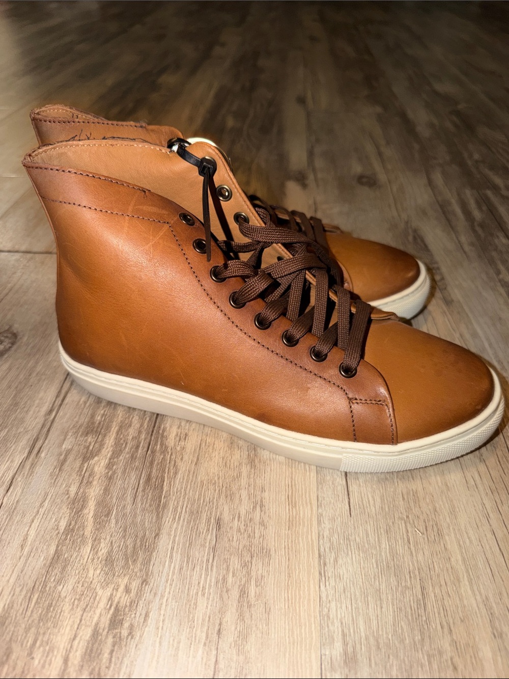 Thursday Boot Company High-Top Sneaker in Cognac Brown